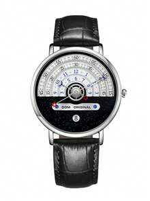 DOM 1pc Fashion Sports Style Men's Watch, Round Quartz Date Display, Suitable For Daily Wear And Decoration, Christmas, Birthday Gift For Friends Or Father - Shape - View 10