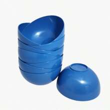 Kit 10 Units Plastic Bowls 370ml - azul real - Ver 3