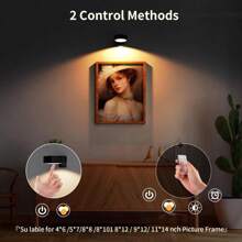 3pcs Battery Powered LED Wall Lights With Remote Control, Touch Control, Adjustable Color Temperature And Timer, Wireless Wall Lamp Art Lighting, Suitable For Gallery, Stairs, Corridor, Bedroom Frame Decoration (Batteries Not Included)