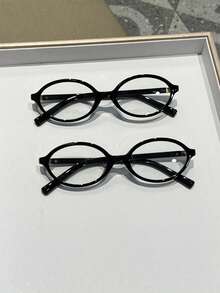 1 pieza/2 piezas/3 piezas Gafas de marco ovalado nuevas de 2025 para hombres, bisagras de metal, clásicas y versátiles, adecuadas para estudiantes, oficina, computadora, uso de teléfono