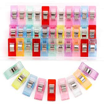 10/20/50/100pcs Mini Random Color Edge Locating Clip Plastic Patchwork Clips Sewing Clips Planner Clips Fabric DIY Crafts Clips