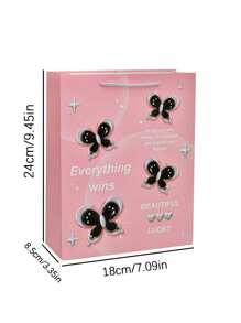 1 套/1 件新款甜美粉色蝴蝶结礼品袋、节日派对手提袋、婚礼回礼袋