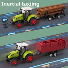 1 Buah Mainan Traktor Pertanian Realistis - Bertenaga Inersia, Pengoperasian Manual, Konstruksi ABS - Hadiah Ulang Tahun atau Natal yang Sempurna untuk Anak-Anak, Kembali ke Sekolah - MultiWarna - View 7
