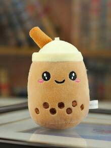 Adorable Fruit Milk Tea Cup Plush Doll Keychain - Cute Stuffed Animal Toy With Keyring, Bag Charm, And Purse Ornament (Keychain Included Or Not Included Randomly) - Multicolor - View 9