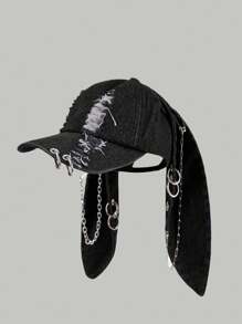 Șapcă de baseball personalizată pentru femei, cu urechi de iepure apocaliptice Y2K, 1 buc., model învechit, stil hip hop