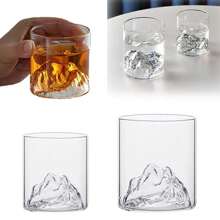 1pc-The Appealing And Magnificent Guanshan Cup Makes Your Life Full Of Excitement. Iceberg Shaped Glass, Cocktail Glass, Suitable For Any Beverage Juice Tea Coffee Glass, Cups Suitable For Parties, Bars And Family Gatherings, Can Be Used For Back To School, School Supplies, Chinese New Year, Valentine's Day.