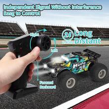 Control remoto Vehículo todoterreno Car carga de automóvil de alta velocidad RC Control remoto Toy Children's Remote Control Car - Verde - Ver 2