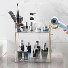 3 Tier Bathroom Organizer Countertop Makeup Perfume Tray Skincare Organizer For Bathroom Dresser Vanity (Grey) - White - View 5