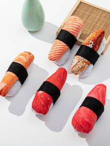 2pcs/Set, Random Sushi Cat & Cat Self-Amusement Plush Toys, Realistic Simulation Sushi Cat Accessories For Pets - Multicolor - View 4