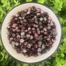 50/100 颗 8 毫米黑色裂纹亚克力珠，适合 DIY 珠宝制作，时尚简约风格，非常适合情侣手链和工艺配件