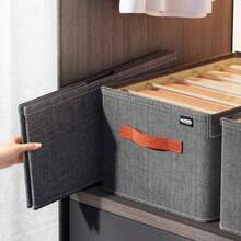 6 Grids With Washable Foldable PP Board Clothes And Trousers Storage Box - Caixa Com Tampa E 7 Compartimentos - View 5