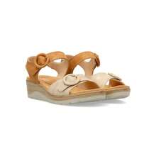 Amarpiés Sandalia confort doble hebilla mujer, Sandalias con cuña de 4,5 cm para mujer - Modelo 28609 - - Entrega 24/72h a España (península) - Naranja Quemada - Ver 7
