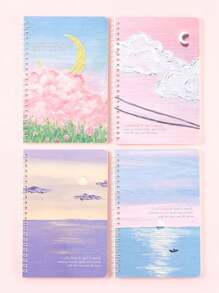 Fournitures scolaires, taille-crayon électrique rotatif automatique, taille-crayon à mine automatique, taille-crayon, moulin à crayon, cahier spirale A5 carnet de croquis de peinture créative pour étudiants, convient pour les crayons de couleur, taille-crayon portable pour enfants et adultes, taille-crayon à double trou pour la classe et le bureau, suggestion de cadeau de Noël, des fêtes, cadeau pour enfants, abordable