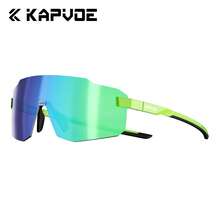 KAPVOE 轻便跑步眼镜，男女款山地自行车骑行眼镜，户外运动配件，露营，旅行，自行车眼镜，钓鱼装备，包含眼镜盒、眼镜布和眼镜袋 - 彩色 - 查看 11