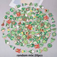 20/50 Pcs/Pack Assorted Romantic Pink Heart, Bow, Shamrock, Lucky Charm, Flower Enamel Charms, Pendants Suitable For DIY Jewelry Making, Craft Projects