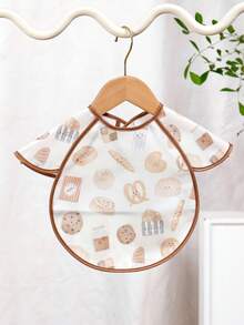 1PC Waterproof Baby Bibs,Infant Toddler Feeding Bib With Food Catcher,Easy Clean & Washable