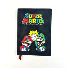 SuperMario 1 Stück dickes Notizbuch mit 100 Seiten in Lederoptik, geeignet für Zeichnen, Lernen, Büro-Notizen, Meetings, Geschäft, Schulmaterial. Ein tolles Geschenk für Männer, Frauen, Abschluss, Geburtstag und Feiertage, Schulmaterial, Schulanfang