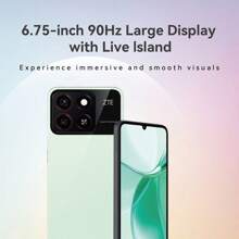 ZTE Smartphone ZTE, Blade A35 Phantom Black, desbloqueado, Android 14 (4 GB de RAM + 8 GB de Fusion) + 64 GB de ROM, bateria de 5000 mAh, Dual SLM 4G, plugue padrão europeu, NFC compatível, 4G LTE, versão global