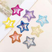 10 件装女士紫色星星时尚基本款发夹爪夹发夹发卡