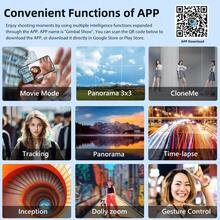 AXNEN HQ6 智能手机云台，三轴手持云台，可折叠便携，具备人脸/物体追踪、补光灯、变焦和防抖功能，兼容 和安卓手机