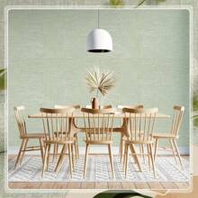1 rollo de papel pintado de lino de color verde claro para decoración del hogar, autoadhesivo y pelable, adecuado para dormitorios, comedores, cocinas, gabinetes, pegatinas de pared, encimeras desmontables, renovación de muebles y papel adhesivo para paredes, decoración de habitaciones