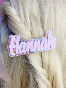 One Customized Acrylic Duckbill Clip, A Personalized Name Hair Accessory, A DIY Letter Gift Hair Clip, And A DIY Name Hair Clip. This Is An Excellent Gift That Is Highly Suitable For Giving To Good Friends At The Start Of The School Term. It's A Children's Hair Clip, A Customized Name Hair Clip, And A Customized Children's Hair Clip. It Is The Best Gift To Give To Friends On Mother's Day And Children's Day.
