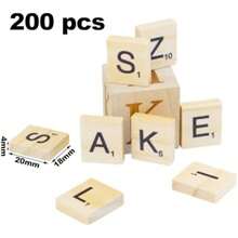 200 X Wooden Letters, Wooden Scrabble Letters, Wooden Letters, Mobile Letters, Letter Tiles A To Z, For Crafts, Study, Spelling, Gift, 20 X 18 X 4 Mm