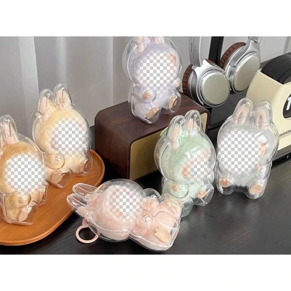 1/2 Doll Transparent Protective Cover, Transparent Hanging Storage Box, Plastic Protective Shell. Suitable For: Toys, Ceramic Figurines, Doll Accessories (Dolls Are Not Included, The Hook Is Sent Randomly)
