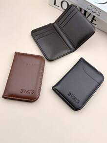 1pc Thin Compact Cardholder, Unisex Minimalist Card Case, Anti-Theft & Demagnetization, Multi-Card Slots, ID Card Holder
