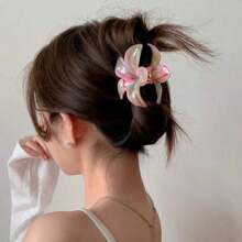 12 pezzi/confezione di grandi fermagli per capelli a forma di margherita Tintura a nodi dopamina da 3.14 pollici, dolci barrette a corona floreale per code di cavallo/raccolti, alta qualità, semplici ed eleganti, versatili, accessori per capelli estivi adatti per uso quotidiano, tempo libero, feste, lavoro, vacanze, lavaggio del viso, trucco, abbigliamento