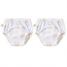 4 pièces Culottes de propreté pour garçons et filles, sous-vêtements d'entraînement conçus, couches d'apprentissage en tissu pour bébé, couches lavables et réutilisables, couches à poche respirantes et imperméables, en matière de polyester, convient aux bébés garçons et filles - Conception d'impression creuse