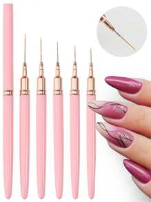 5pcs/Set Multipurpose Nail Art Liner Brush, Daily Use