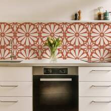 10 piezas de 15x15cm Pegatinas de azulejos de terracota en forma de sol estilo bohemio, autoadhesivas, impermeables, de vinilo, para decorar la pared, escaleras, cocina, baño, etc.