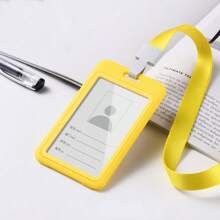 1pc/5pcs/10pcs/50pcs Ins Style Thick Vertical & Horizontal Card Holder, 11 Colors Lanyard ID Badge Holder, Suitable For Office, School, Mall, Work Etc. School Supplies,Back To School