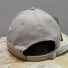 New York Curved Brim Baseball Cap Embroidered Men's Women's Premium Fitão Letter Street Embroidered Fabric Cap - 粉紅米色 - 查看 3