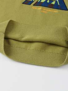 Annil Ropa de niños: Suéteres de punto con cuello redondo bordados, para niños y adultos, para otoño