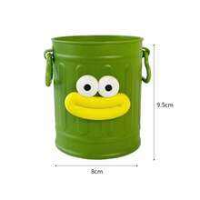 5个彩色大嘴巴铅笔筒，长腿大嘴怪兽铅笔杯带字母贴纸，桌面收纳桶造型，可爱趣味香肠嘴化妆刷收纳盒，DIY桌面文具收纳包 - 彩色 - 查看 14