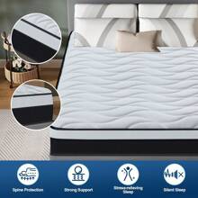 Matelas 90x190, Hauteur 23 cm, Matelas à Ressorts Ensachés avec Mousse à Mémoire de Forme Mixte, Latex, ÖkoTex, Matelas pour Adultes et Enfants