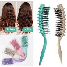 2025 新款通风发刷，卷发梳，定义卷发造型刷，塑造和定义女性卷发 - 彩色 - 查看 1