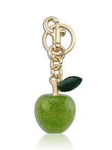 1 pieza Dije extra grande de manzana - Accesorio para bolso - Excelente regalo para Halloween, Navidad y San Valentín - Accesorio de moda de dije de manzana para bolsos de mujer, accesorios de coche, accesorios de bolso, regalos escolares - Manzana verde - Ver 10