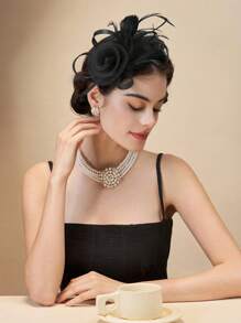 1 Pc Fascinators Hats For Women Tea Party Fascinator Hats Vintage 50s Headwear Wedding Church Derby Hat Mini Hats Tiny Hats Mini Top Hat Mini Cap, Gifts, Hair Accessories, Classy, Rave Accessories, Festival Outfits