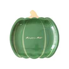 Platos de calabaza de Halloween, platos de papel desechables, suministros para fiestas navideñas y eventos de catering. - Verde - Ver 1