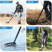 Metal Detector Waterproof For Adults, Metal Detector Pinpointer With 10" Waterproof Coil For Gold Detecting, LCD Display, Beach&Underwater Pinpointing, No Assembly Required