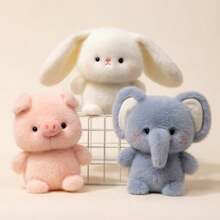 1pc Cute Plush Toys - Bear, Rabbit, Elephant, Teddy, Sheep, Office Companion, Event & Party Decoration, Lovely Gifts For Kids, Home Decor, Birthday, Independence Day, Mother's Day, Weddings