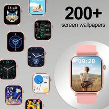 LIFEBEE 智能手表带通话功能，1.83 英寸高清触摸屏智能手表，男女通用，带计步器的健身追踪器，运动模式活动追踪器 - 粉色 - 查看 4