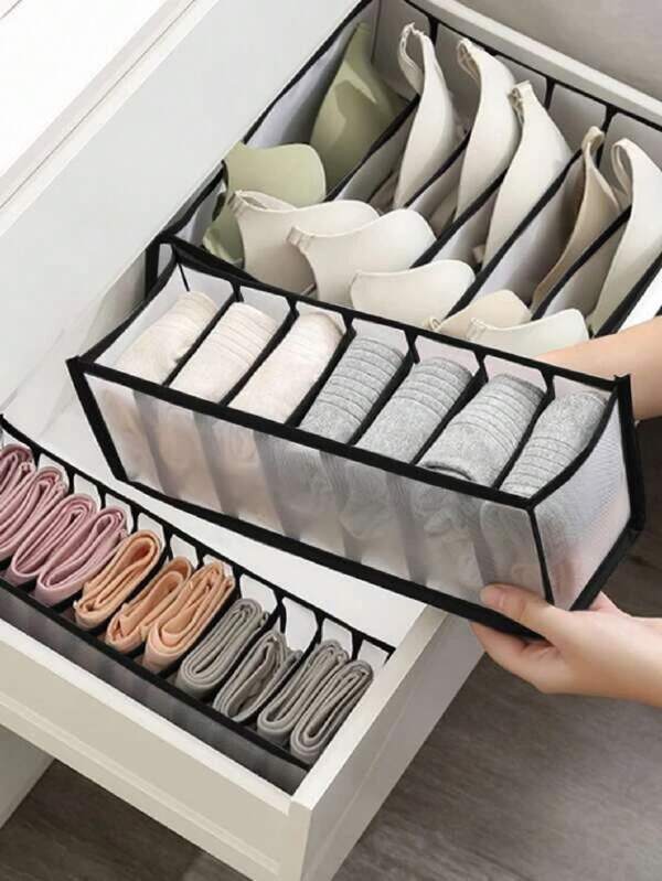 Organisateur de compartiment de sous-vêtements, boîte de rangement pour chaussettes et sous-vêtements, organisateur de tiroir, sac de rangement pour femmes, organisateur de rangement, cadeau d'essentiels de voyage
