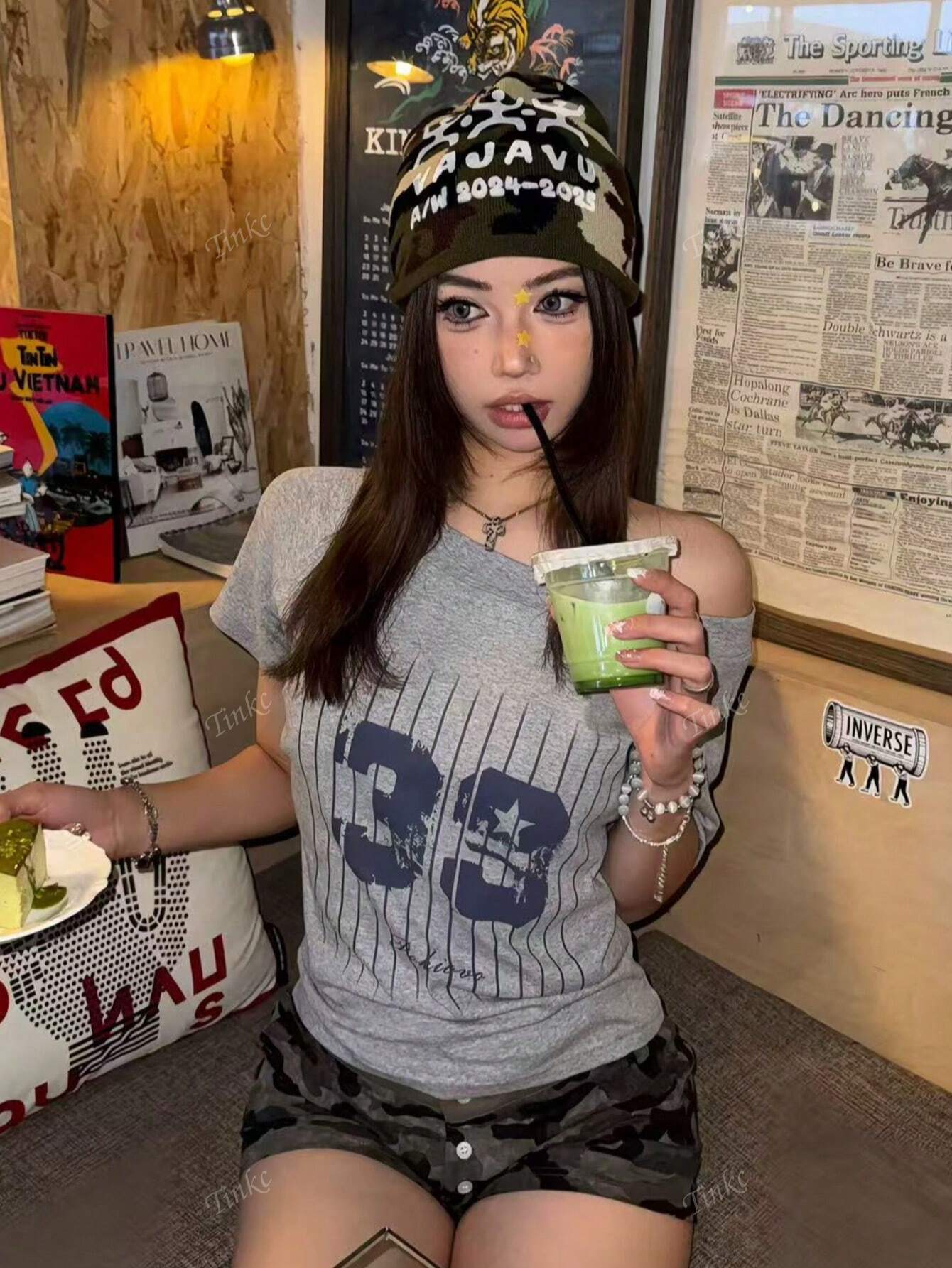 F14 STYLE American Graphic Crop Halter Tank image