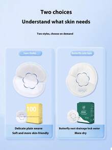 100pcs Disposable Nursing Pads, Soft & Super Absorbent Breast Pads, Essential For Breastfeeding Mothers, Postpartum Milk Leakage Pad, Necessities For Newborn Baby Boys And Girls - Yellow - View 8