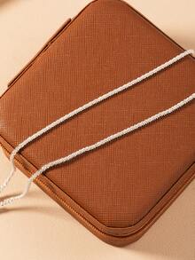 1 Pc Silver Anklets For Women, Shiny Fashion Minimalist Beach Anklet, Perfect Gift For Mom/Girlfriend - Silver - View 3