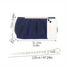 European And American Pleated Silk Polyester Dinner Bag, Simple And Generous Ladies Hand Bag, Large Capacity Ladies Bag